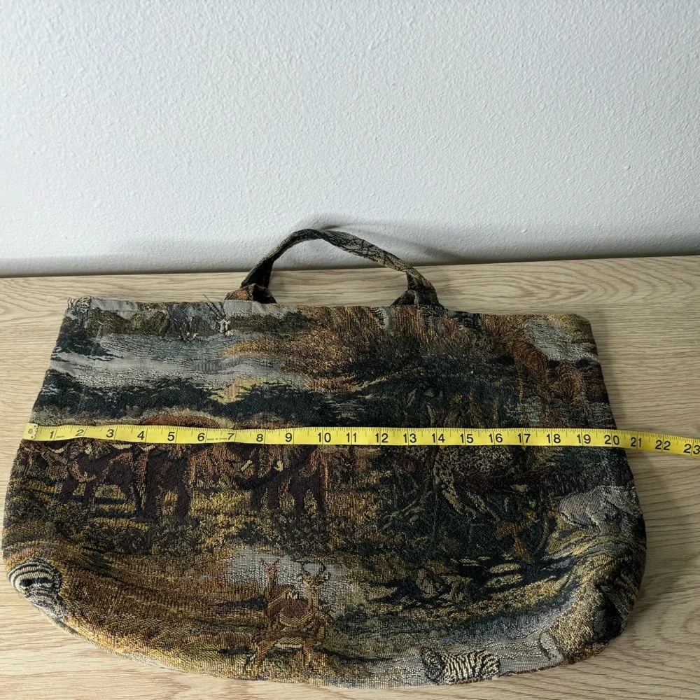 Unbranded‎ Vintage Safari Elephant Tapestry Hand Bag Tote - Damaged SEE DETAILS